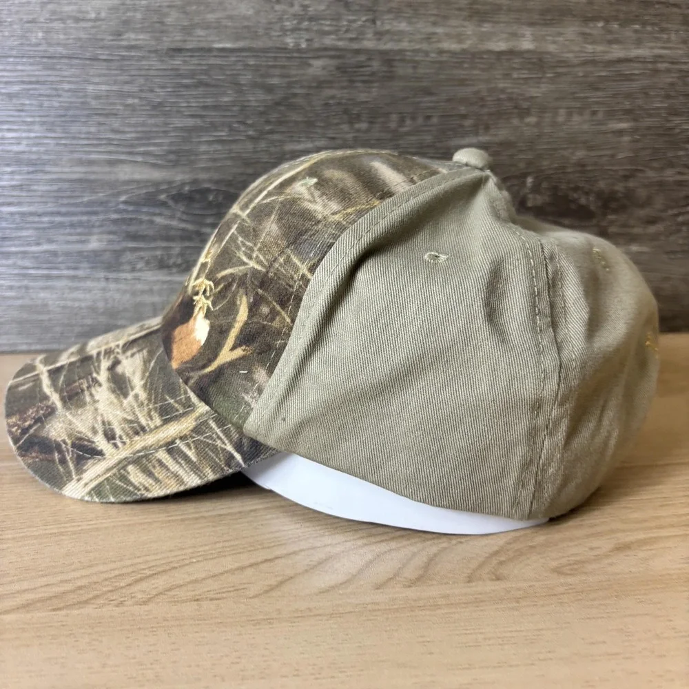 Ducks Unlimited‎ Hat Cap Strap Back Camouflage Embroidered DU Leader Camo Mens